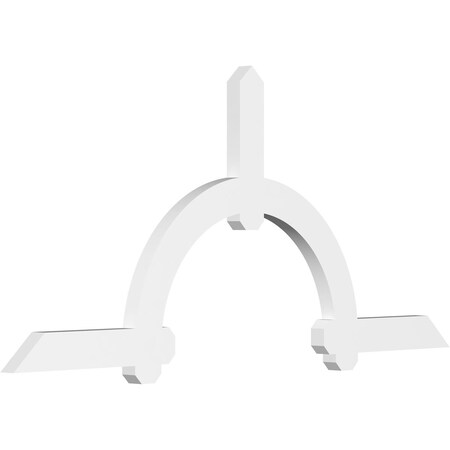 Ekena Millwork Ericson Architectural Grade PVC Gable Bracket, 72"W x 33"H x 2"D x 4"F, 11/12 Pitch GBP072X33X0204ERI00